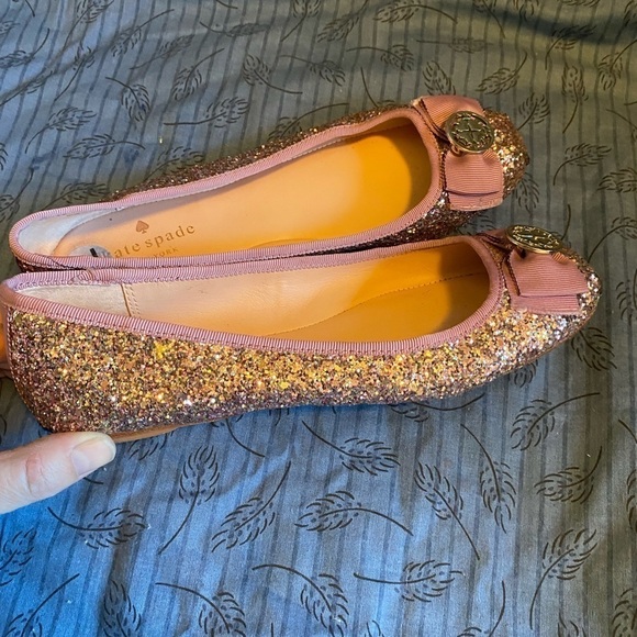 Kate Spade New York glitter ballet flats in lavender 7.5 - Picture 3 of 9